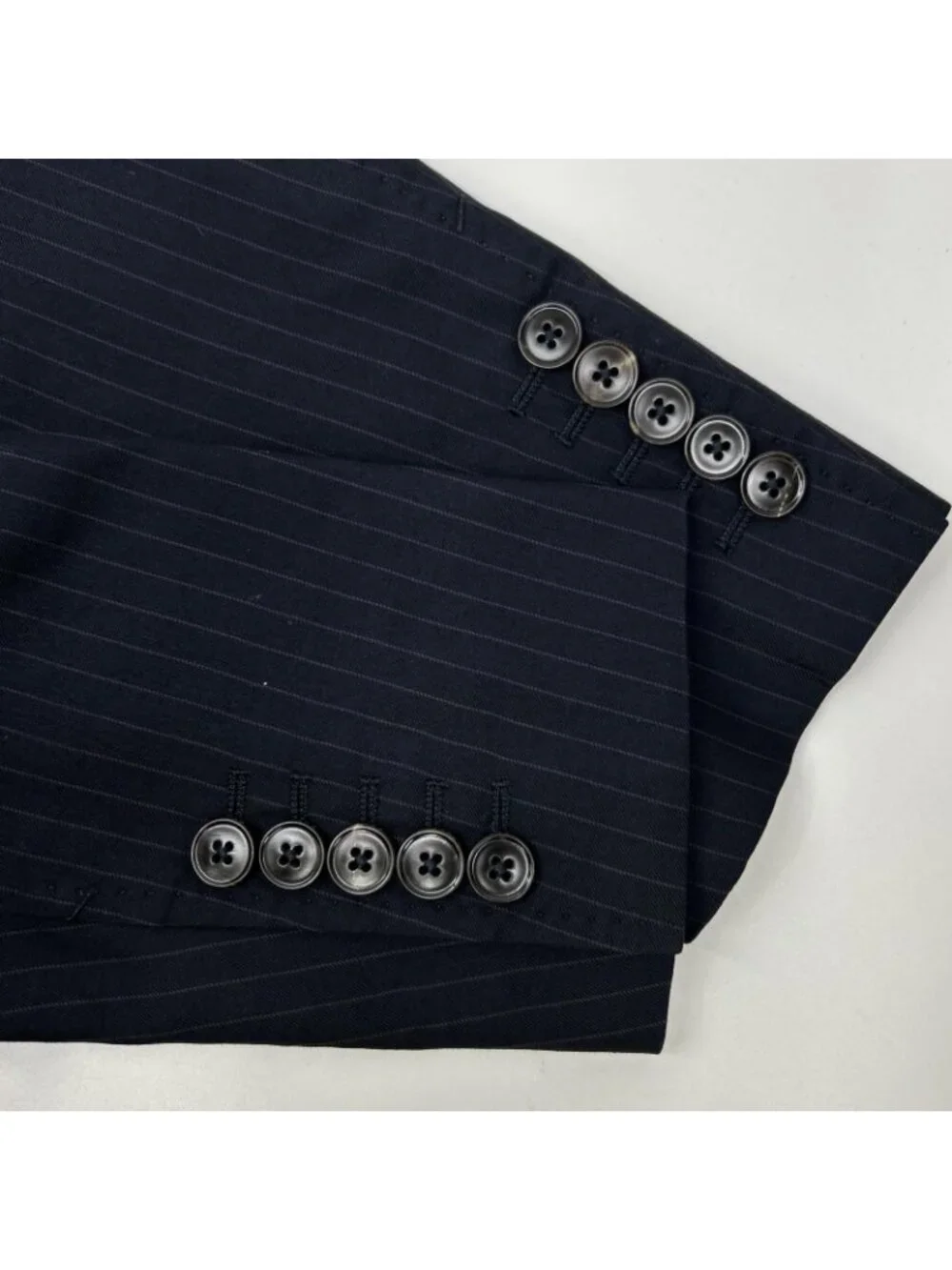 Gucci Black Pinstripe Be Inner Double Pocket Suit Set